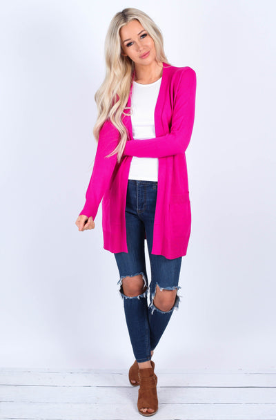 Cielo Coming Soon Hot Pink / S / 16-A-04 Charlotte Cardigan