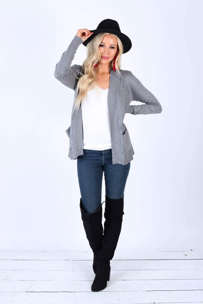 Cielo Coming Soon Heather Grey / S / 06-J-06 Must Have Cardigans