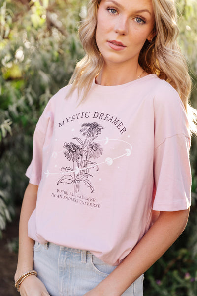 Rae Mode Tops Pale Mauve / Small / 26-T-05 Mystic Dreamer Graphic Tee
