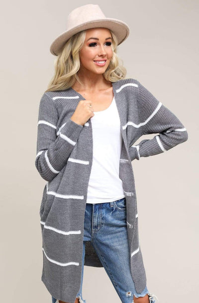 Active USA Coming Soon Coziest Ever Stripe Cardigan